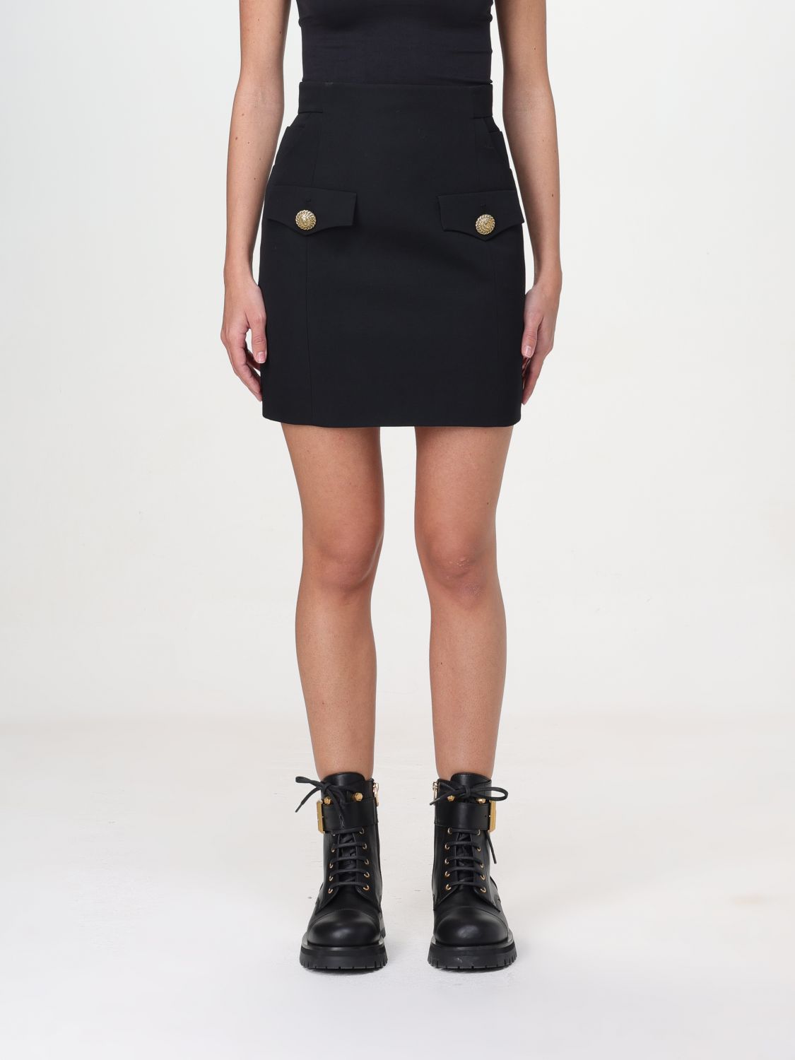 Shop Balmain Skirt  Woman Color Black