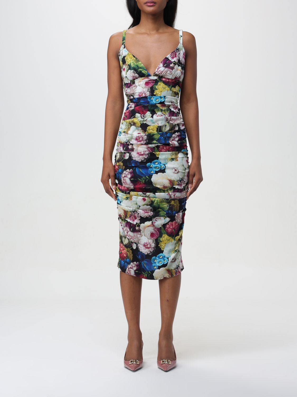 Shop Dolce & Gabbana Dress  Woman Color Multicolor