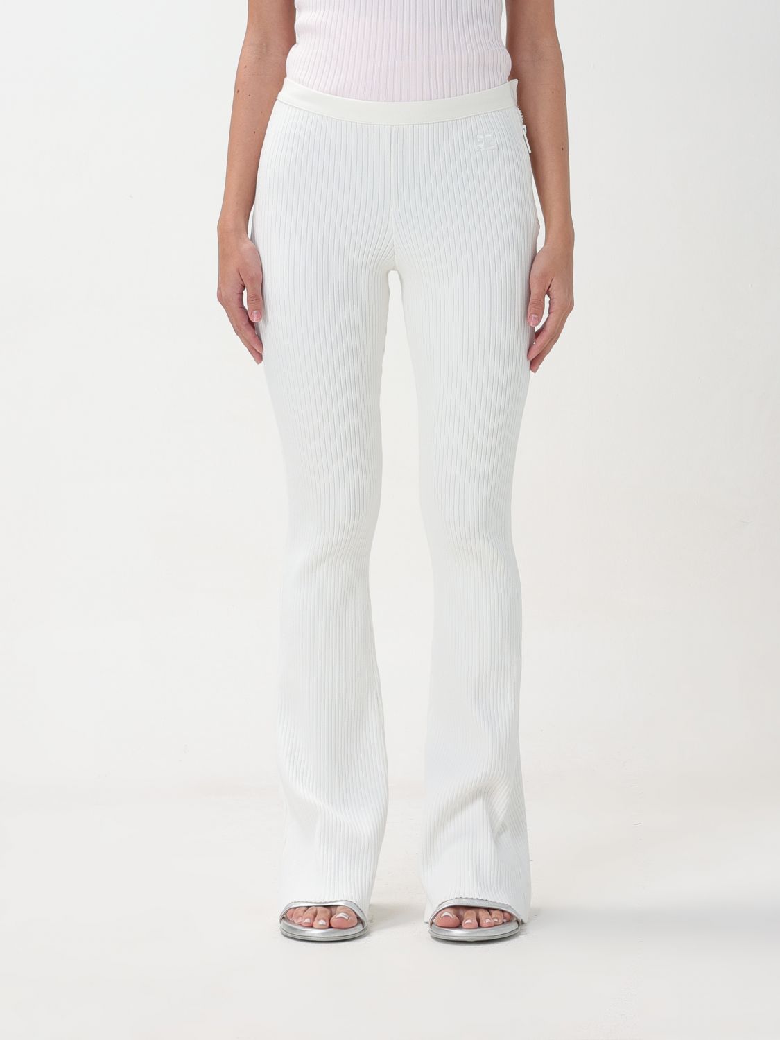 Shop Courrèges Pants  Woman Color White