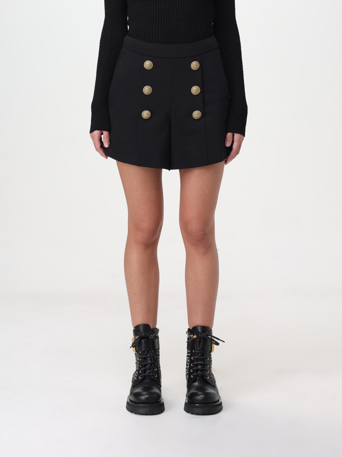 Shop Balmain Short  Woman Color Black