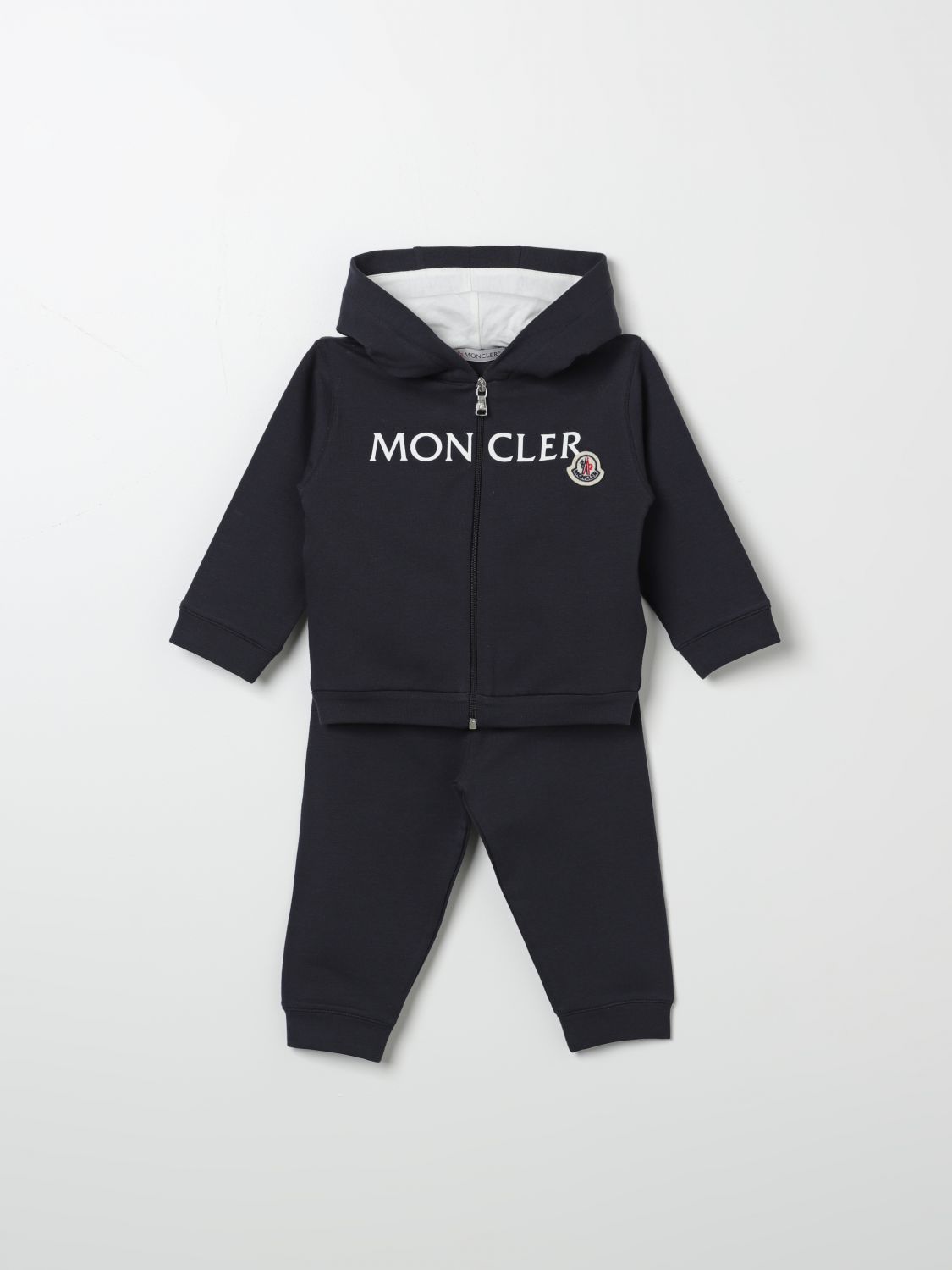 Moncler Babies' Jumpsuit  Kids Colour Blue In Black