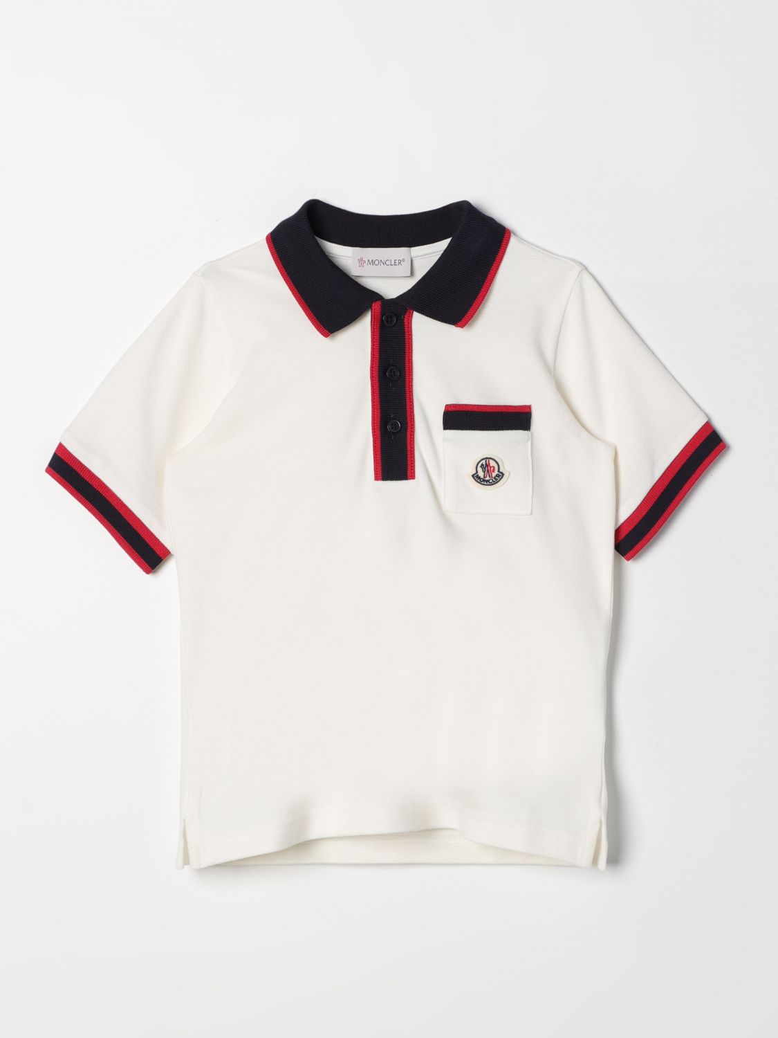 Moncler T-shirt  Kids Colour Ivory In White