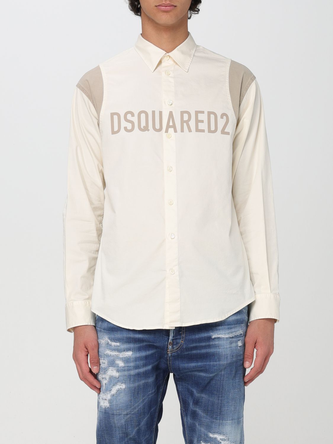 Shop Dsquared2 Shirt  Men Color White