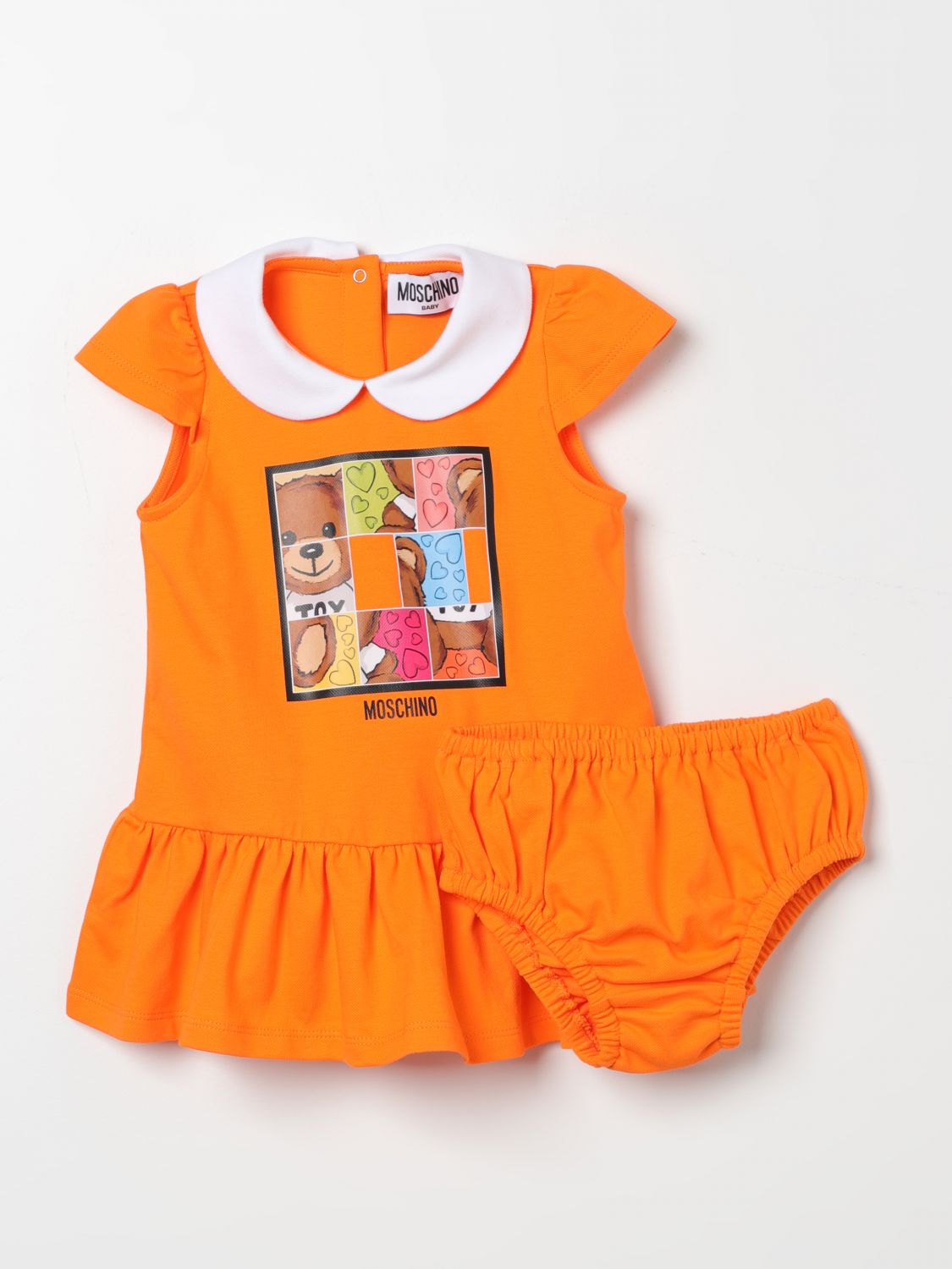 Shop Moschino Baby Romper  Kids Color Orange