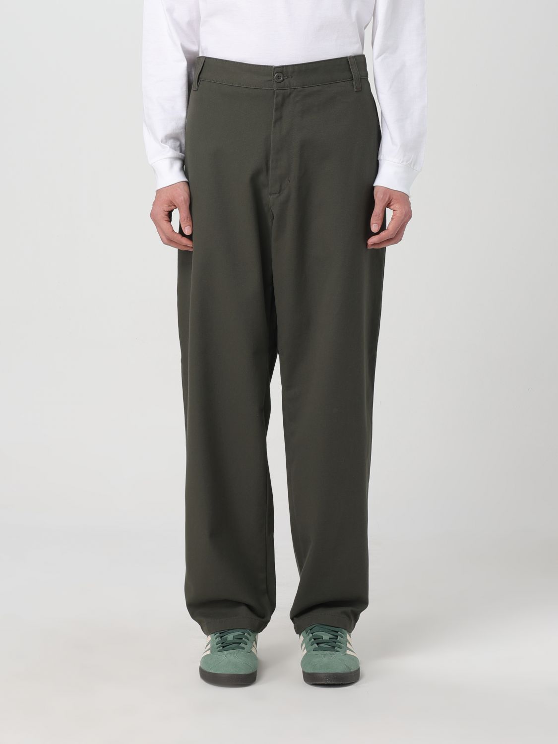 Shop Carhartt Pants  Wip Men Color Green