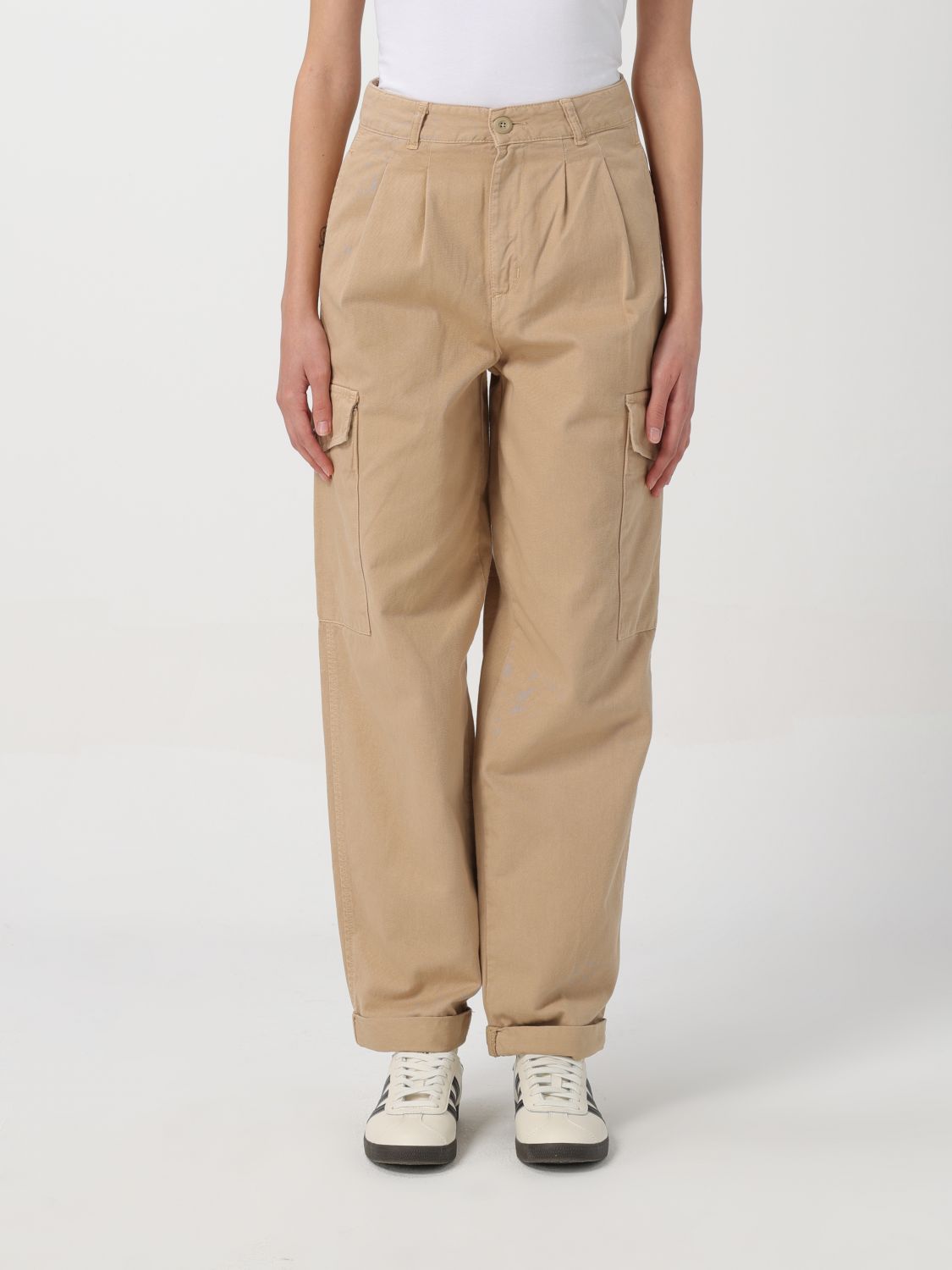 Shop Carhartt Pants  Wip Woman Color Sand