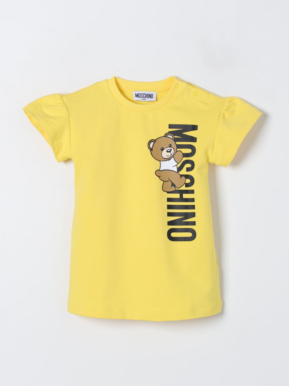 Shop Moschino Baby Romper Moschino Kids Color Yellow