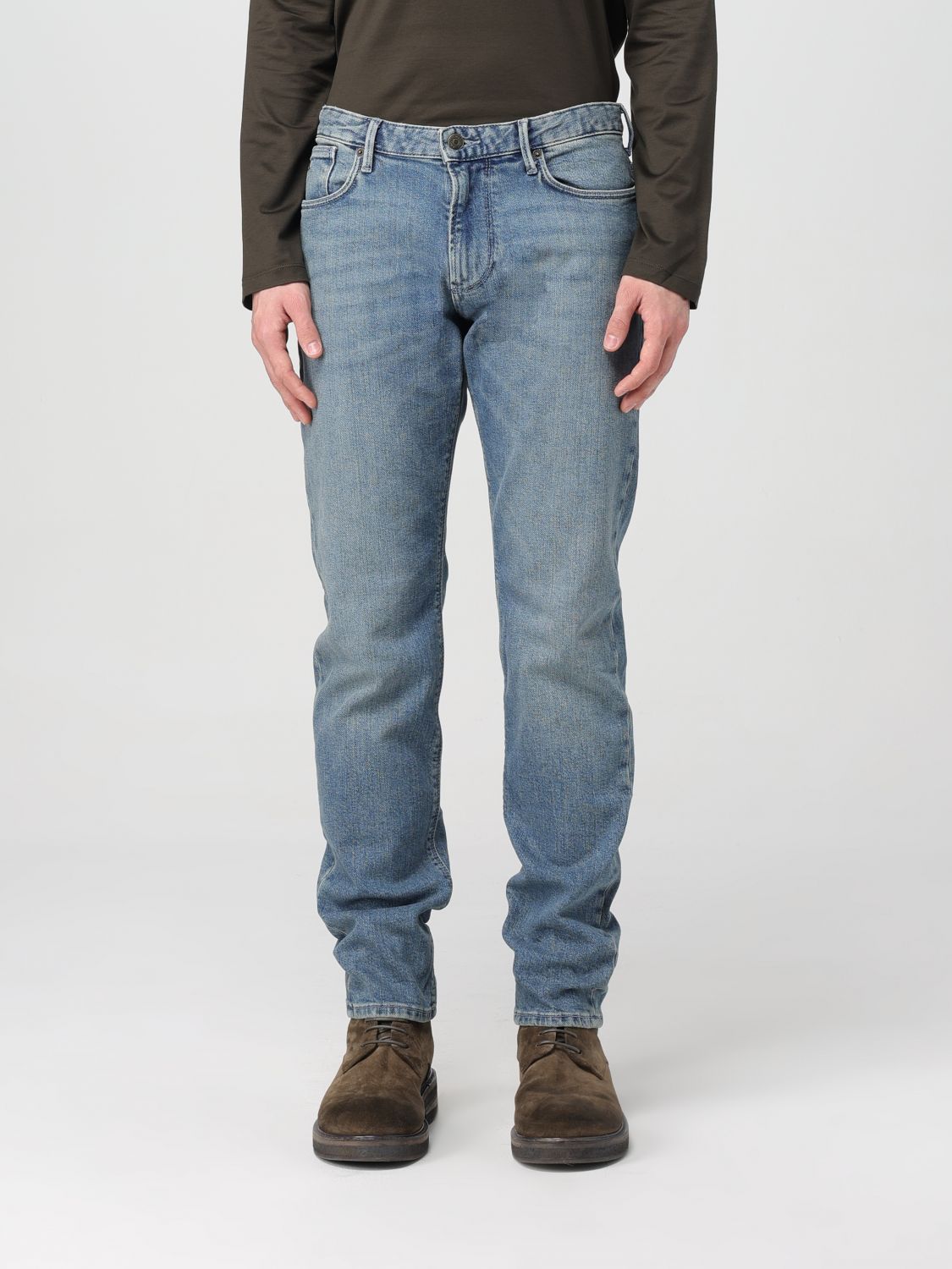 Shop Emporio Armani Jeans  Men Color Denim