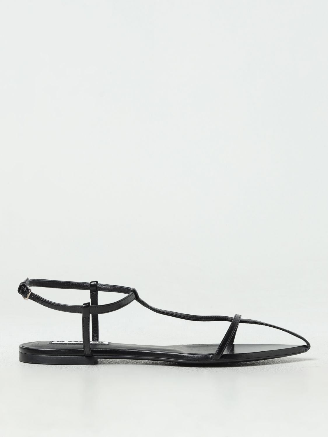 Shop Jil Sander Flat Sandals  Woman Color Black