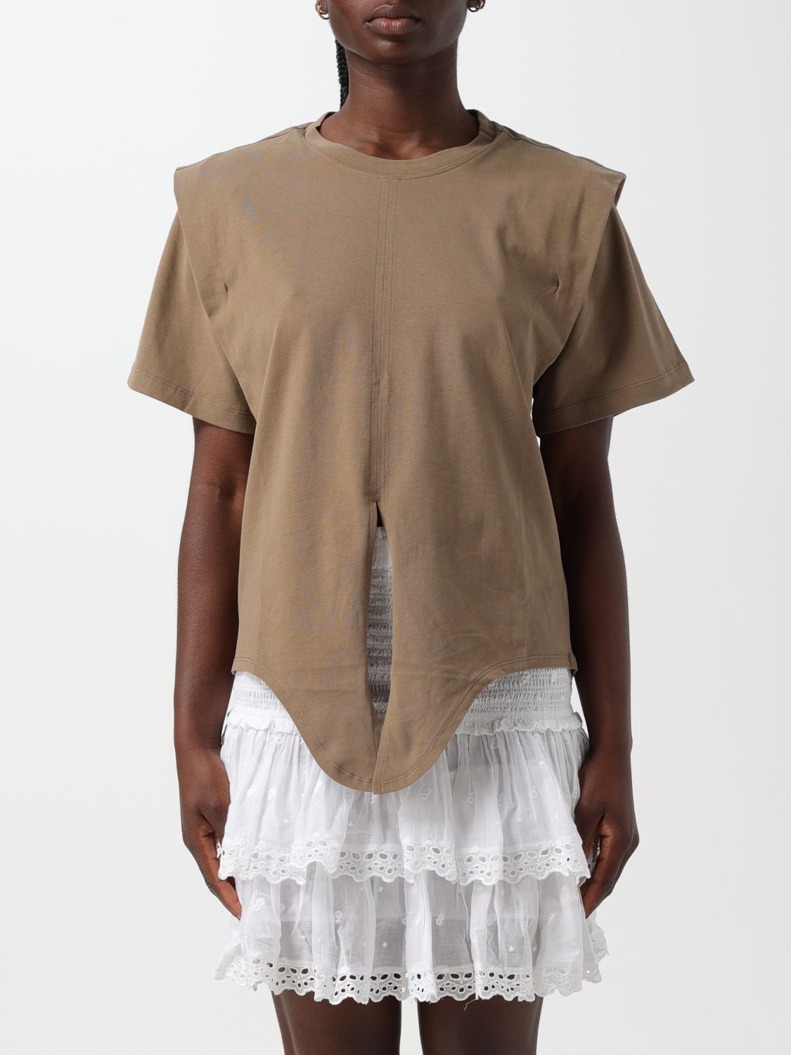 Shop Isabel Marant T-shirt  Woman Color Brown