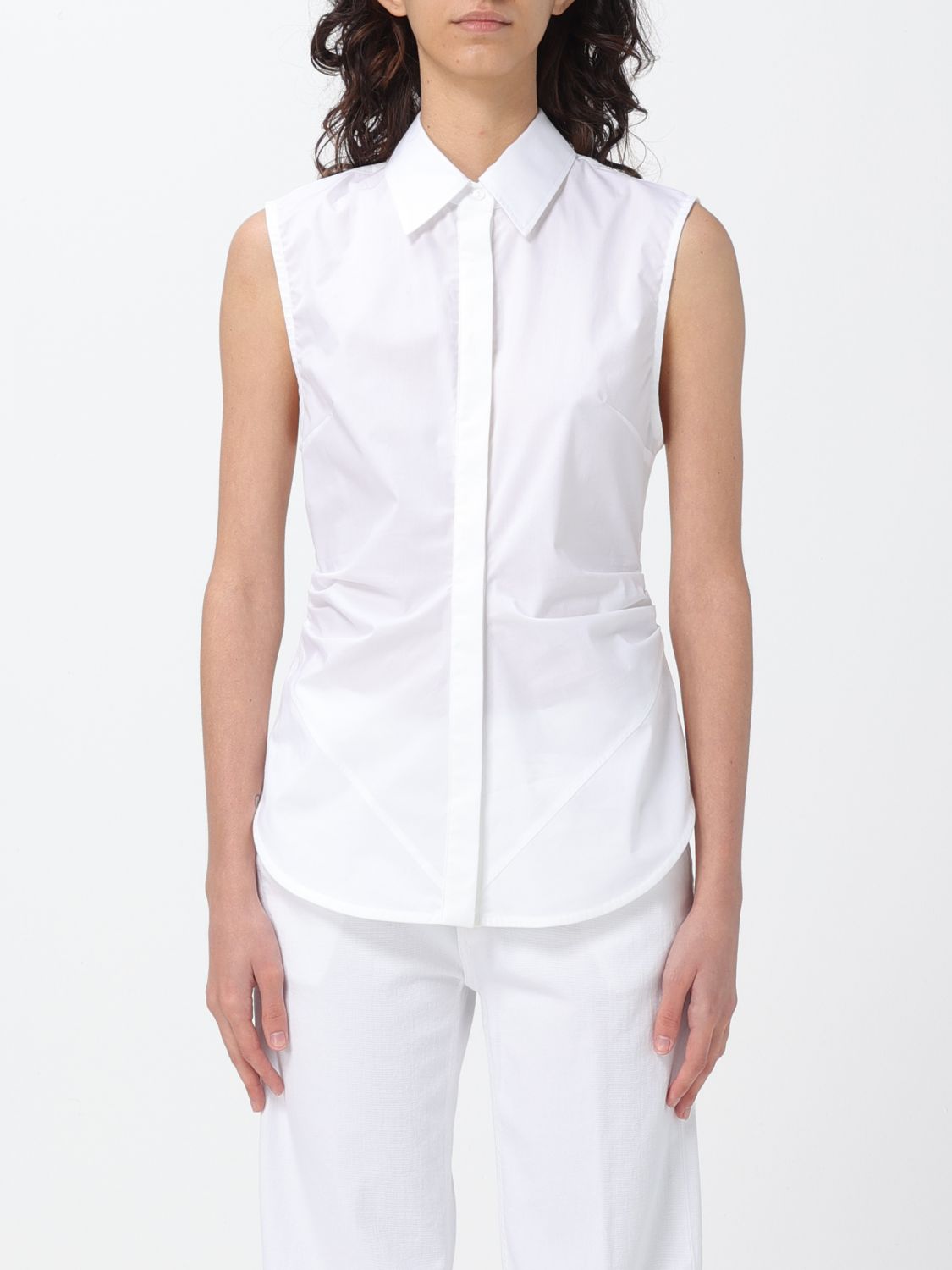 Shop Dondup Shirt  Woman Color White