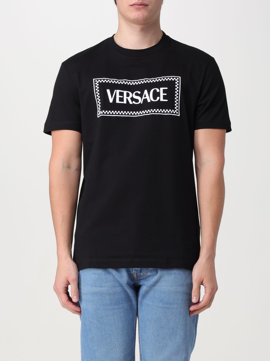 Shop Versace T-shirt  Men Color Black