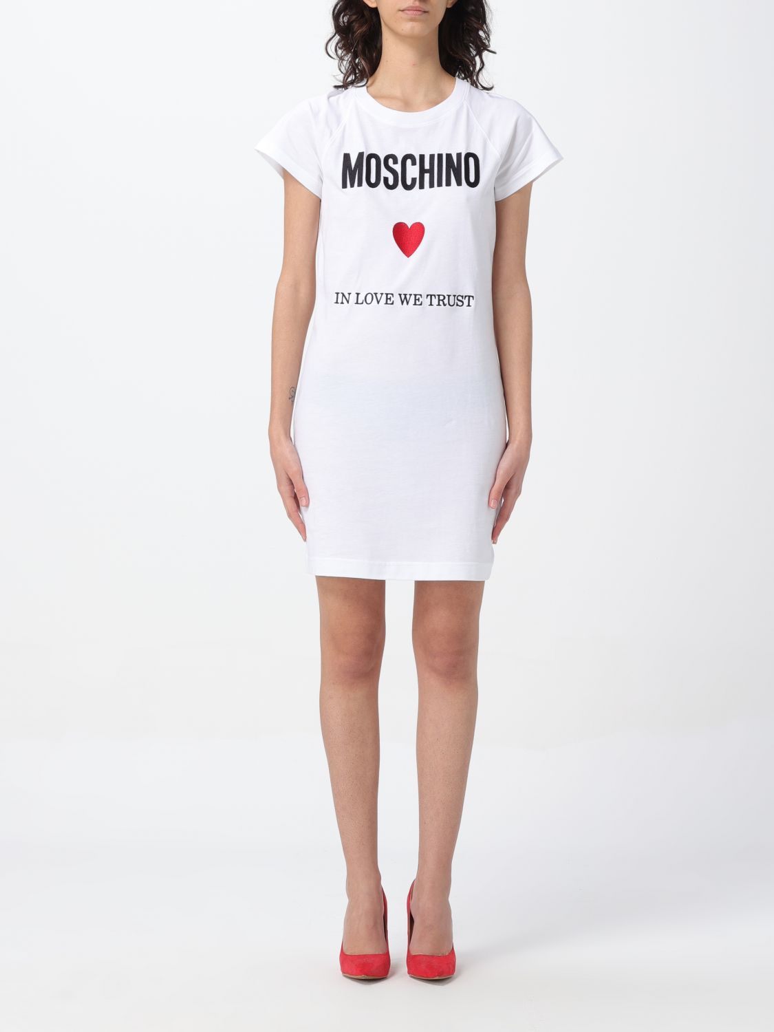 Shop Moschino Couture Dress  Woman Color White