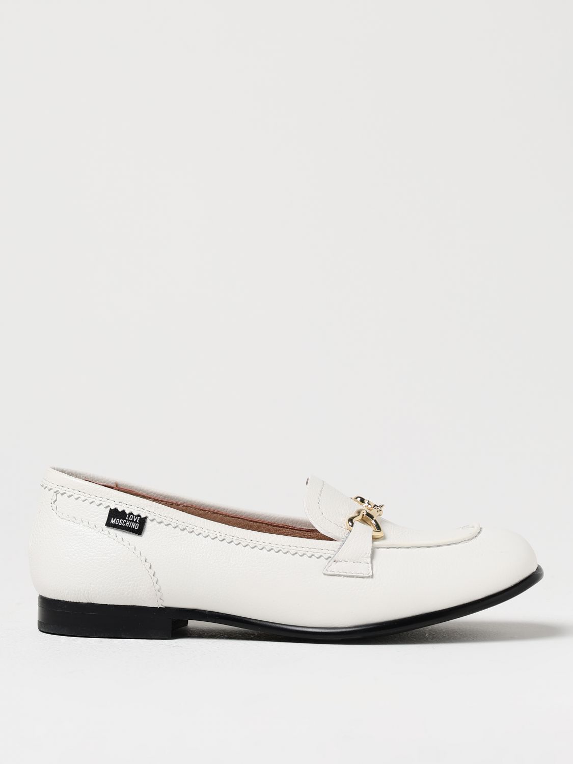 Shop Love Moschino Loafers  Woman Color White