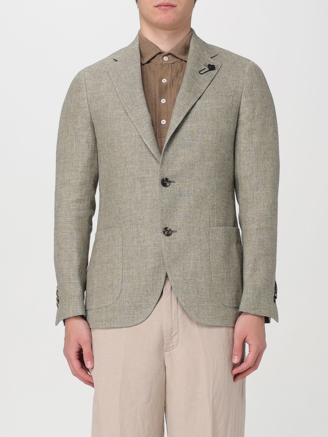 Shop Lardini Blazer  Men Color Green