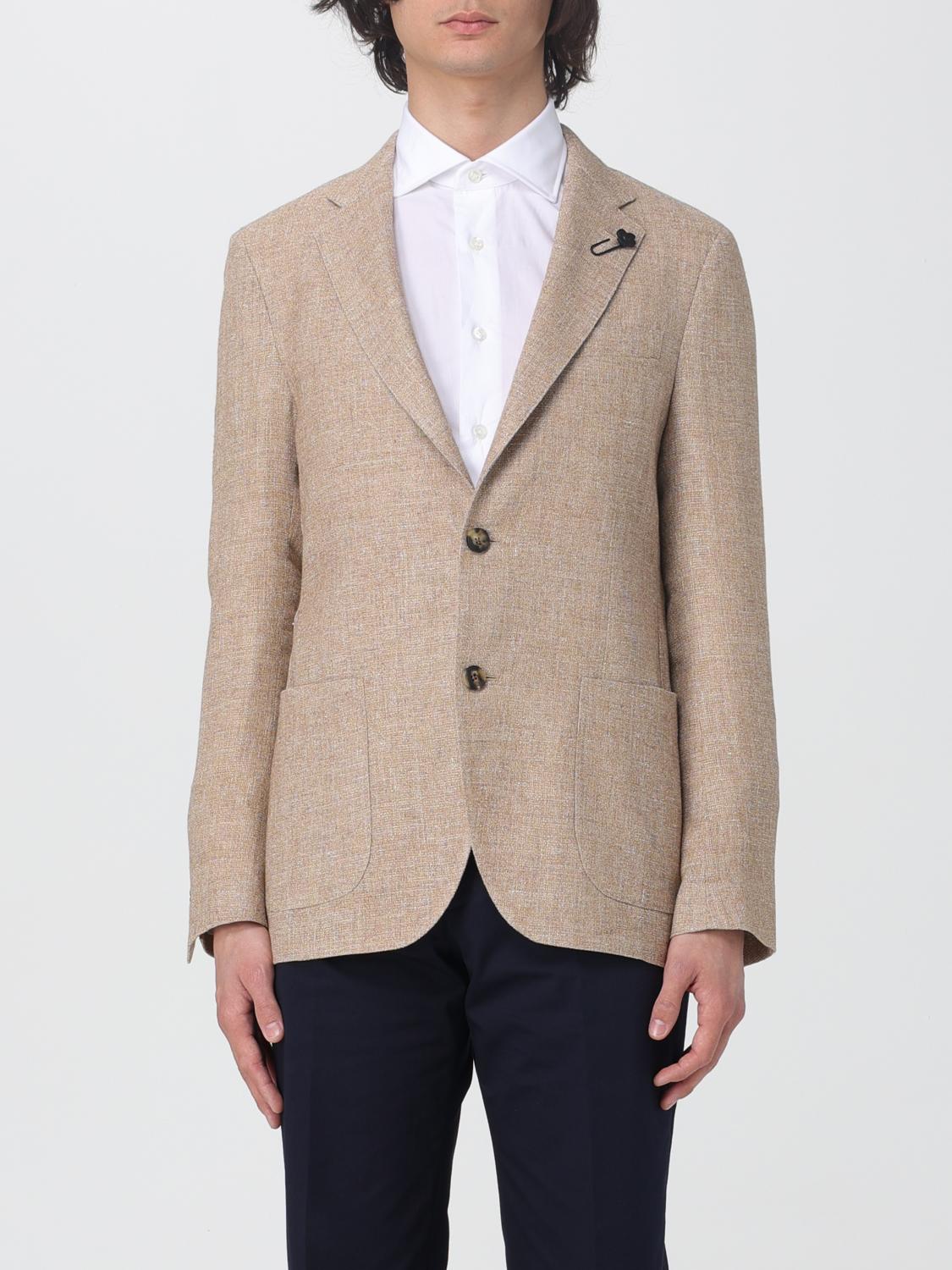 Shop Lardini Blazer  Men Color Beige