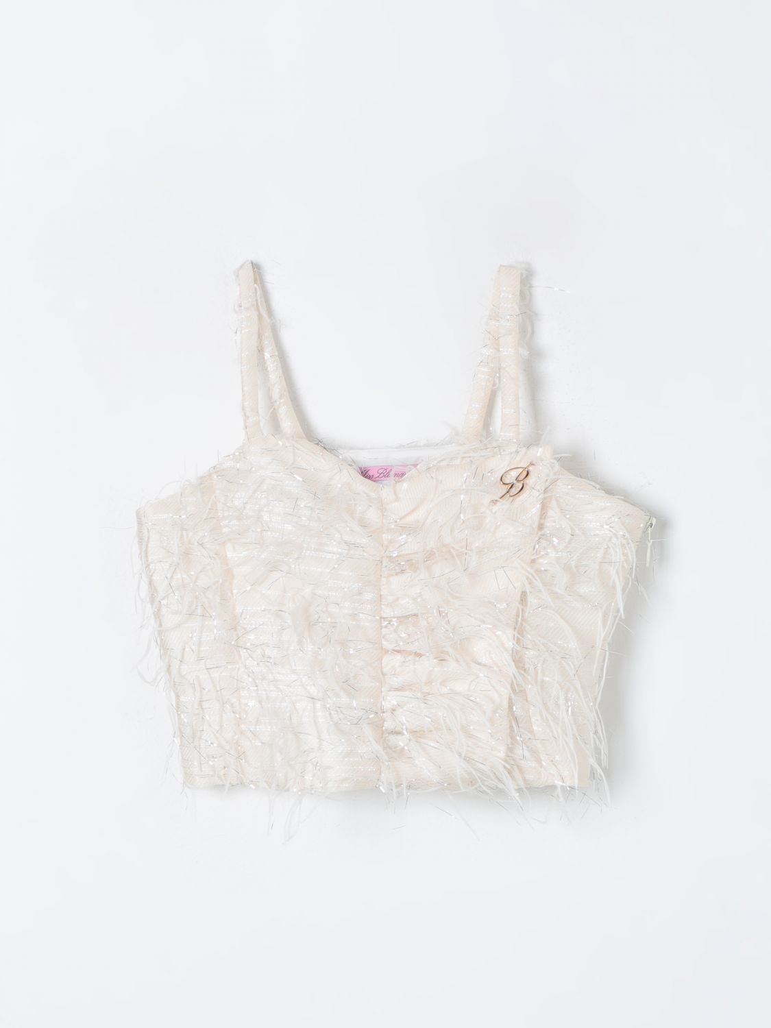 Shop Miss Blumarine Top  Kids Color White