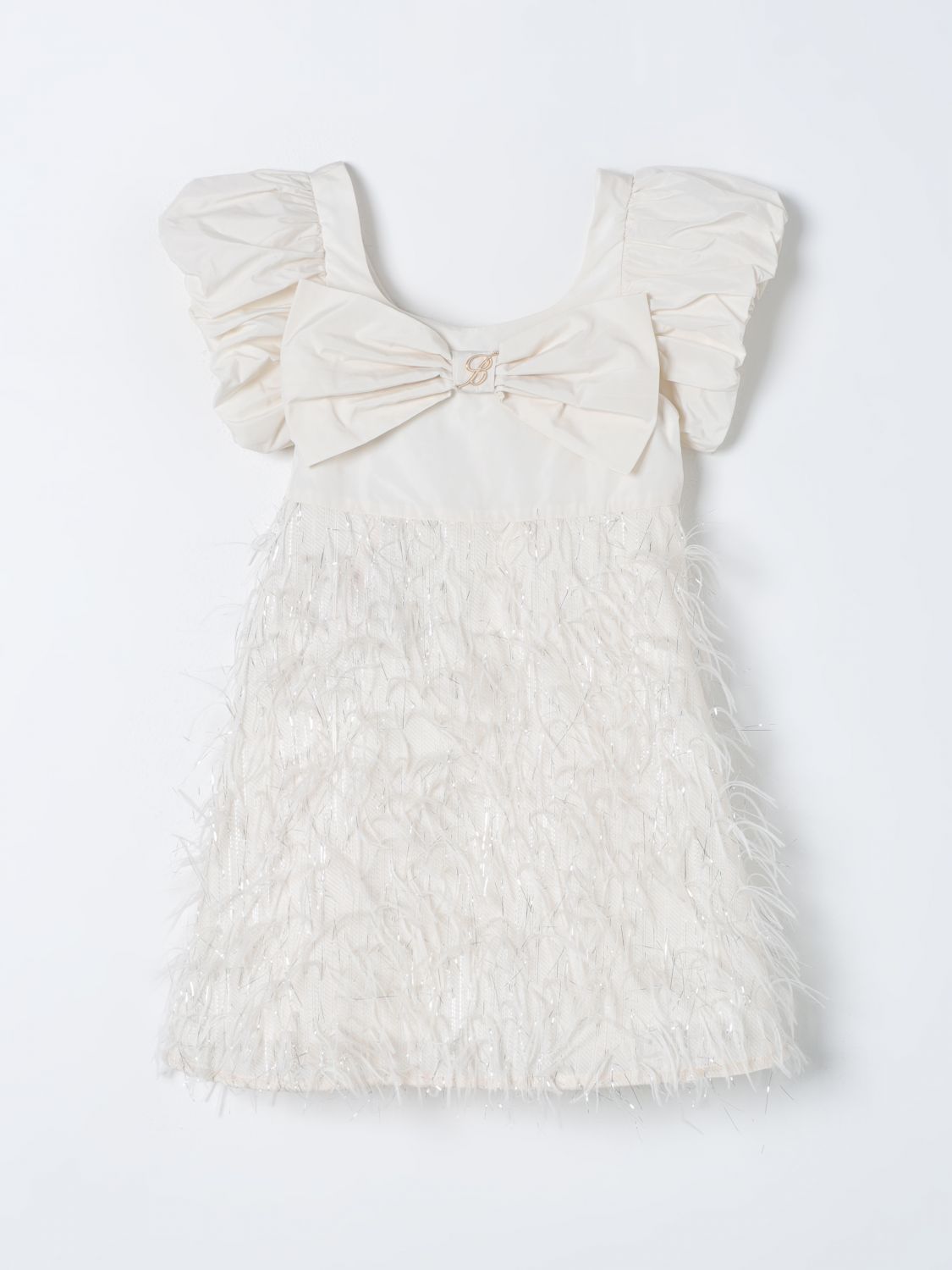 Shop Miss Blumarine Dress  Kids Color White