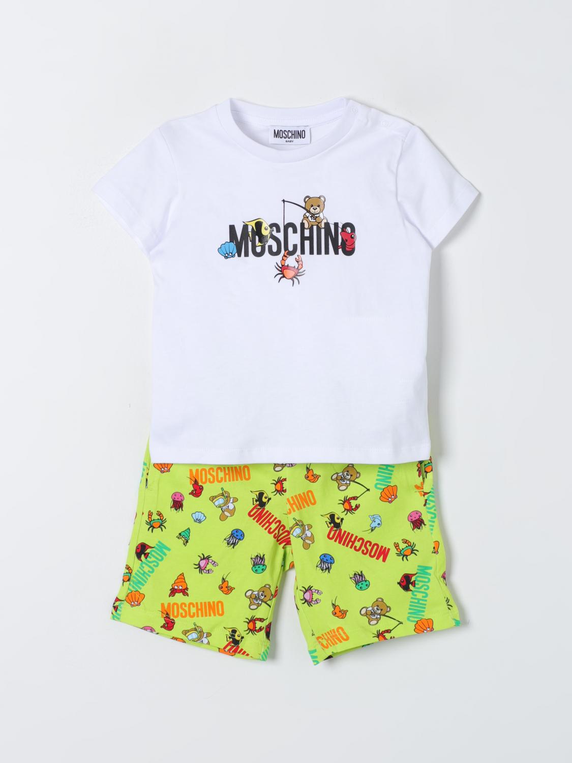 Shop Moschino Baby Jumpsuit Moschino Kids Color Lime