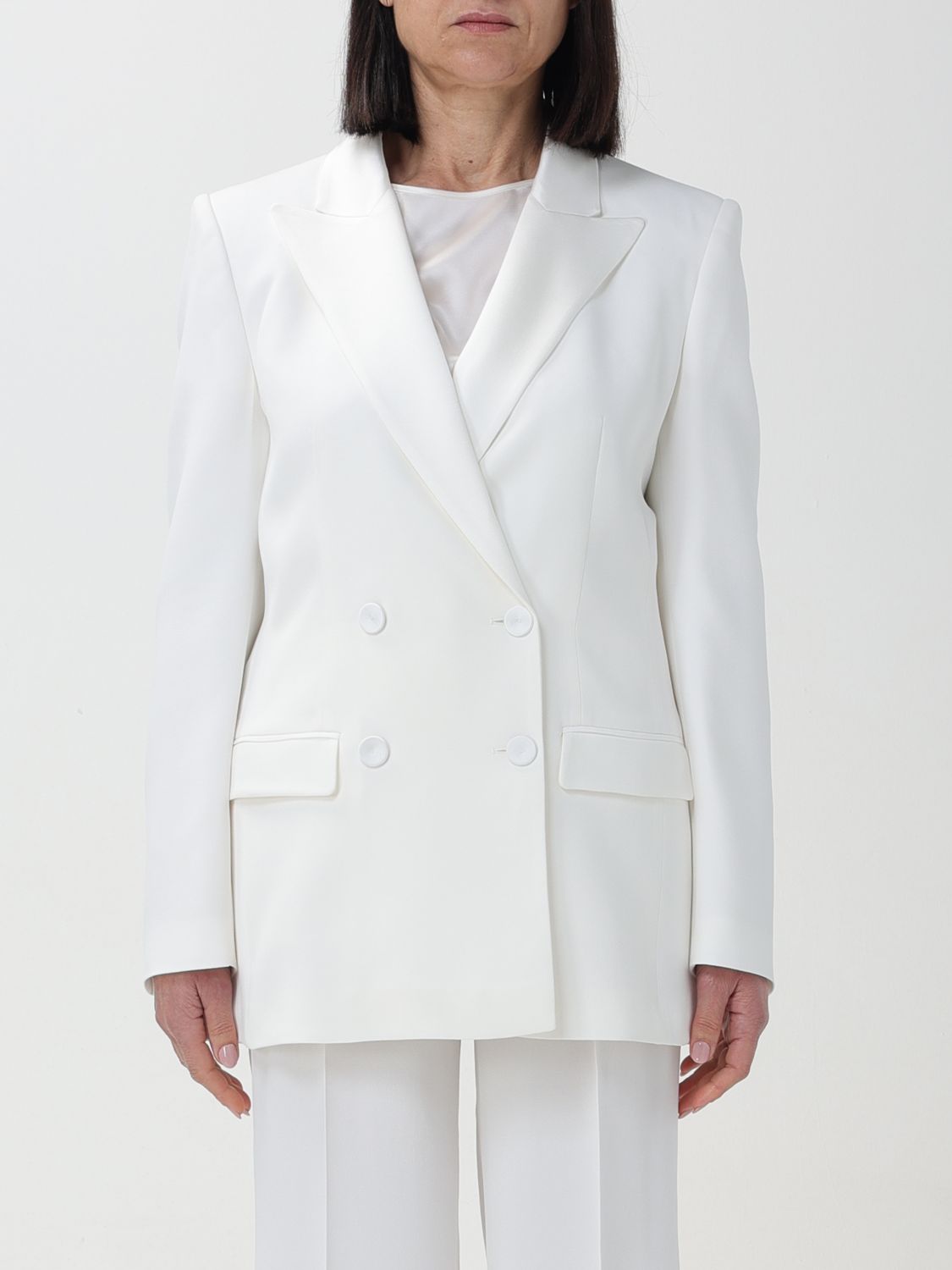 Shop Alberta Ferretti Jacket  Woman Color White