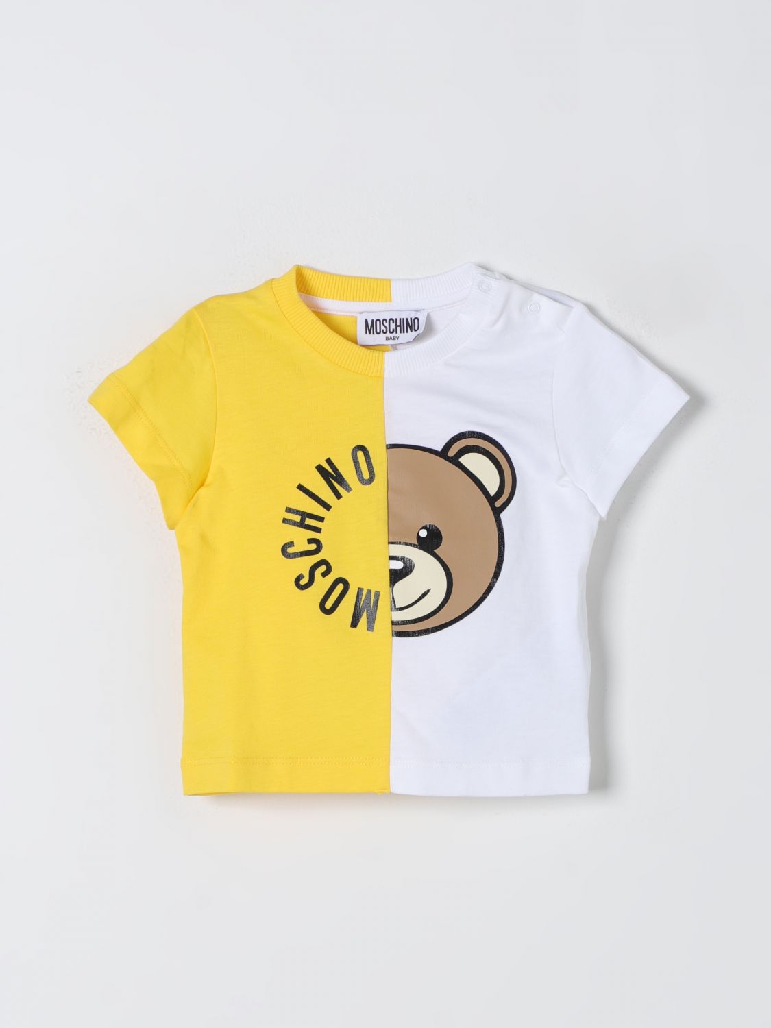 Shop Moschino Baby T-shirt Moschino Kids Color Yellow