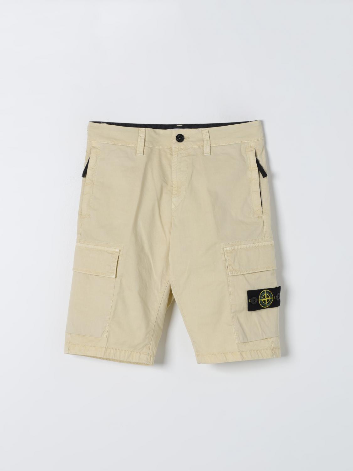 STONE ISLAND JUNIOR Shorts Kids color Beige　STONE ISLAND JUNIOR ショーツ キッズカラー ベージュ STONE