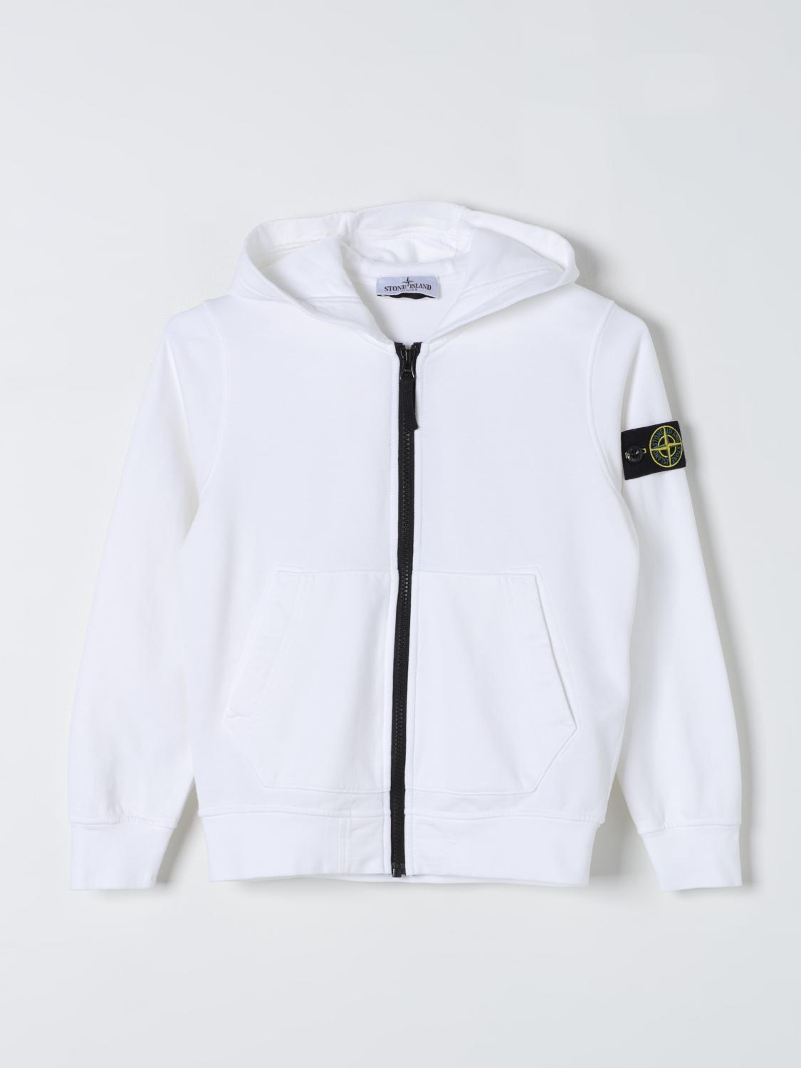 STONE ISLAND JUNIOR Sweater Kids color White　STONE ISLAND JUNIOR セーター キッズカラー ホワイト STONE