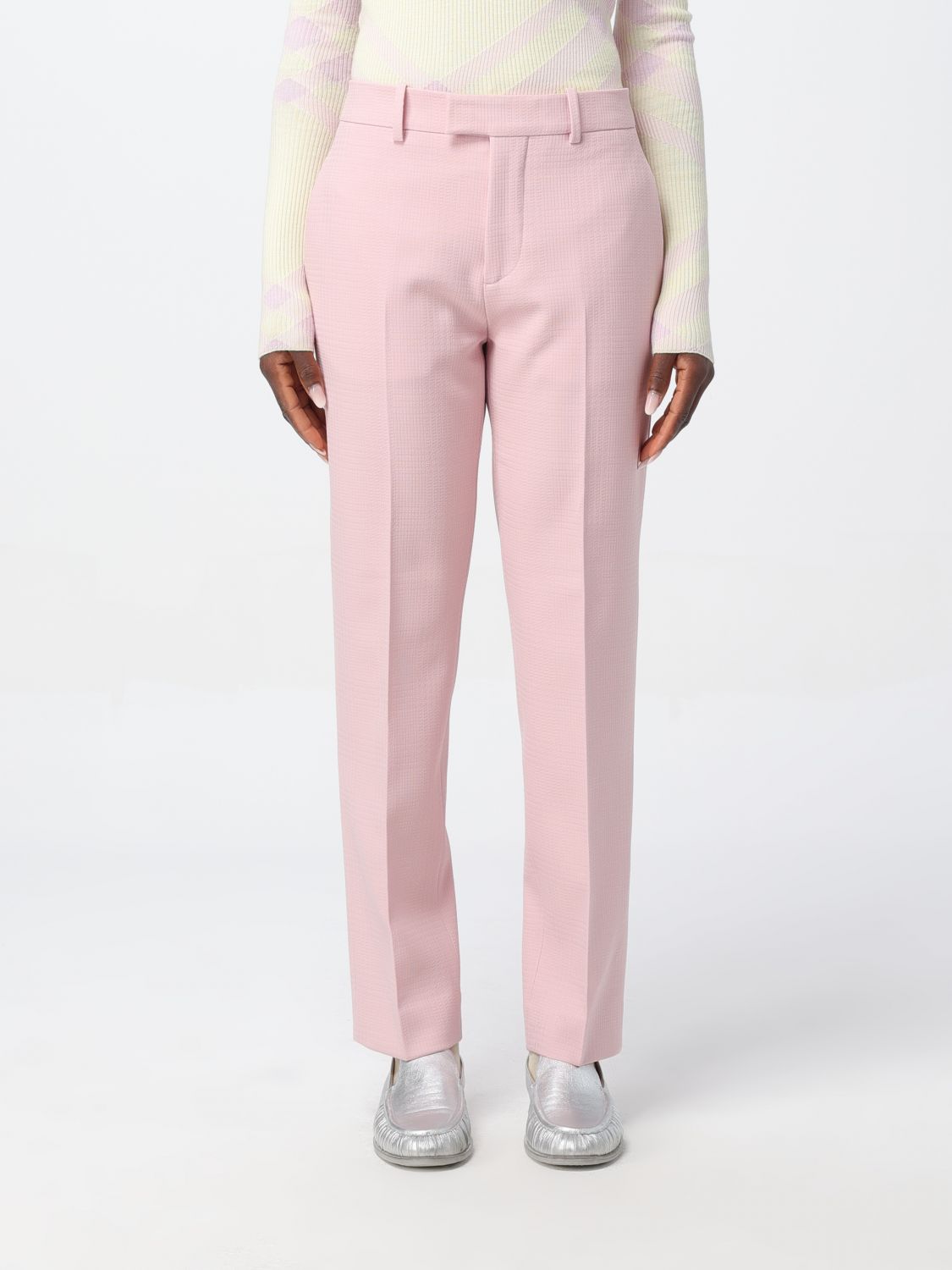 Shop Burberry Pants  Woman Color Pink