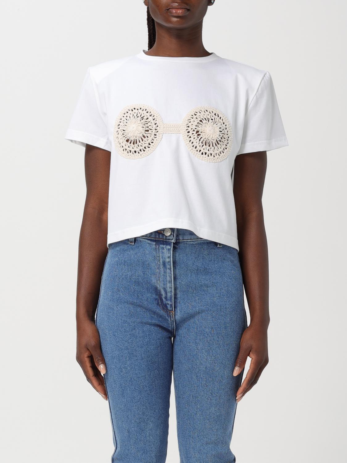 Shop Magda Butrym T-shirt  Woman Color White