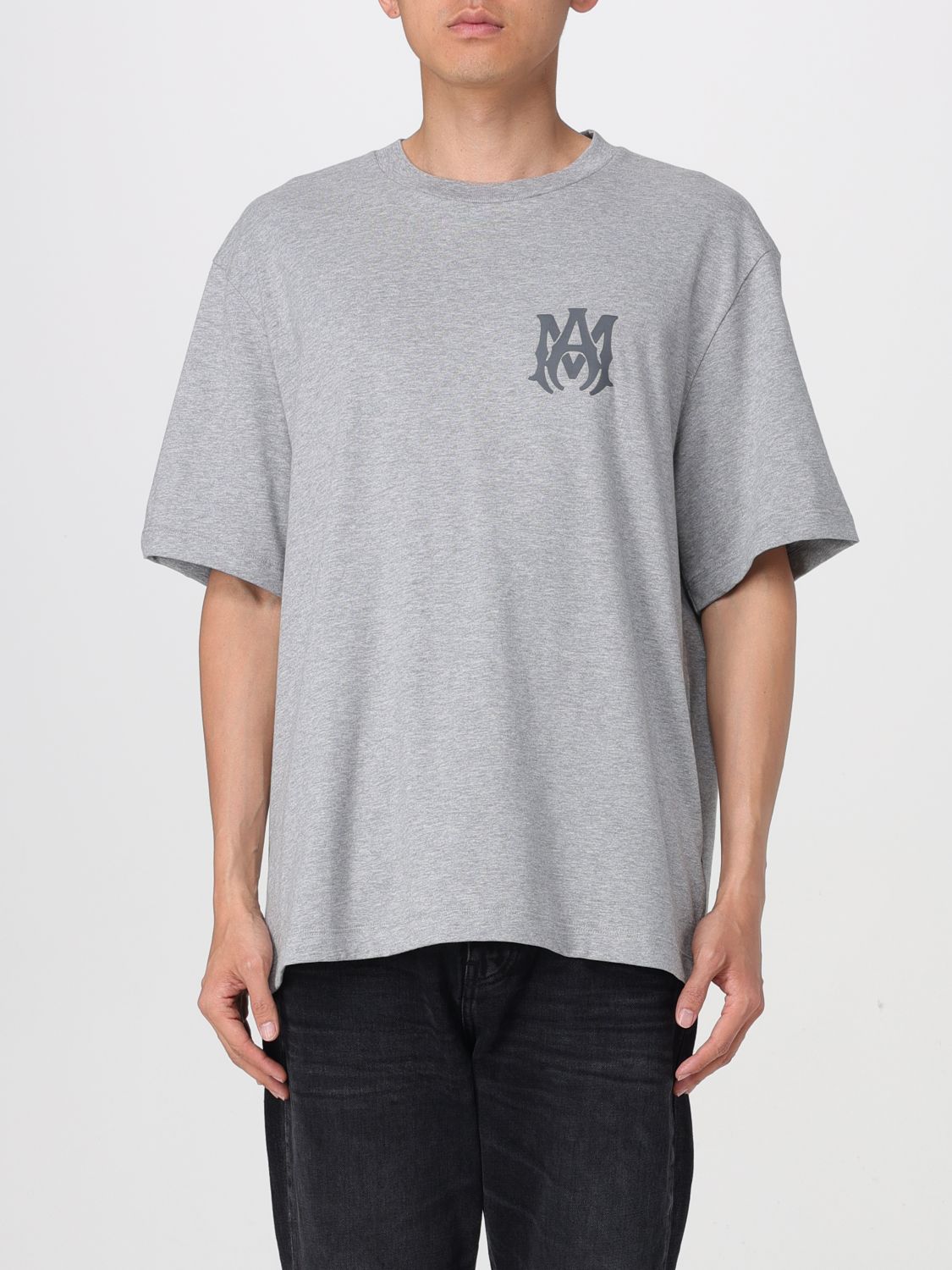 Shop Amiri T-shirt  Men Color Grey