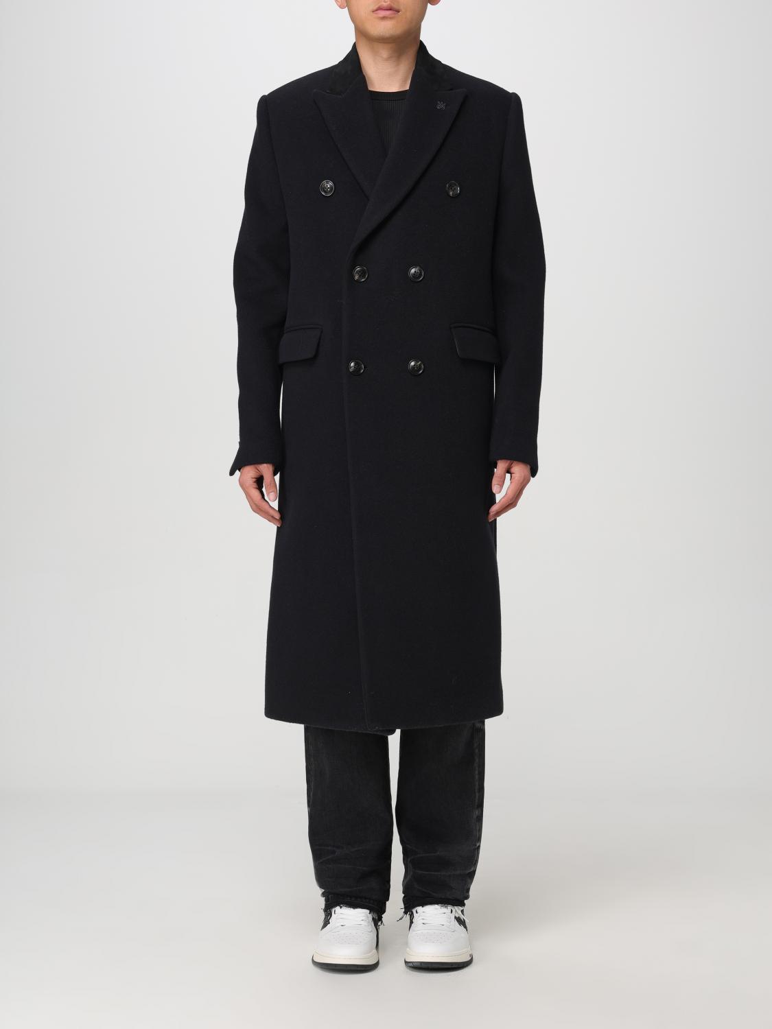 Shop Amiri Coat  Men Color Black