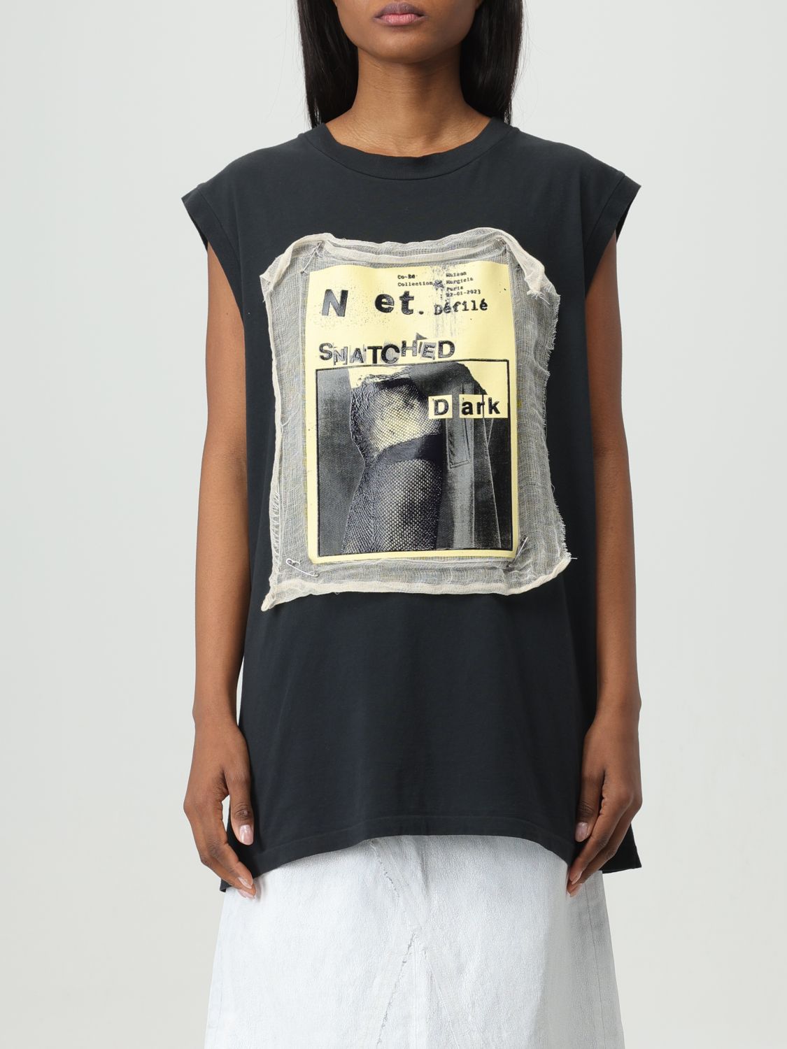 Shop Maison Margiela T-shirt  Woman Color Black