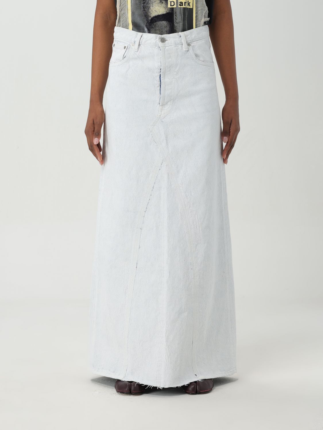 Shop Maison Margiela Skirt  Woman Color White