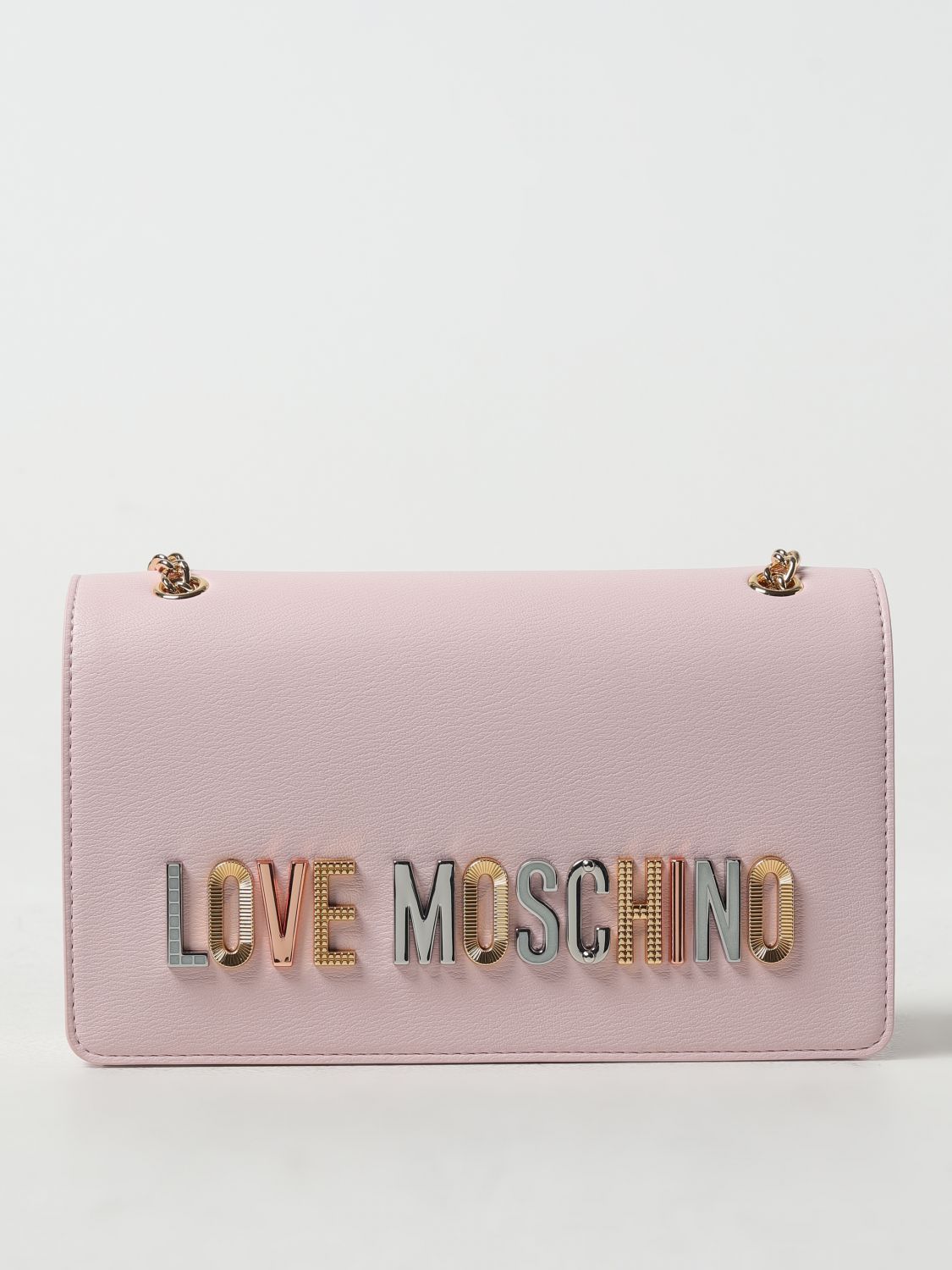 Shop Love Moschino Shoulder Bag  Woman Color Blush Pink