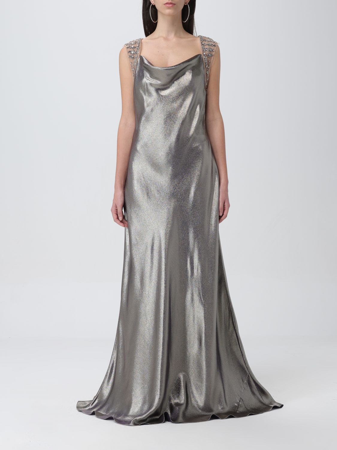 Alberta Ferretti Dress  Woman In Silver