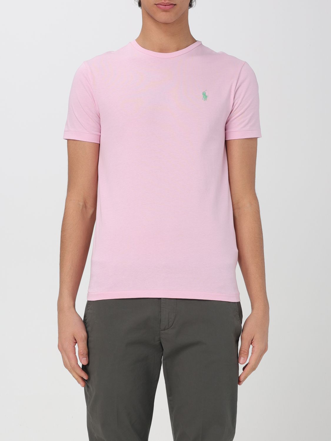 Shop Polo Ralph Lauren T-shirt  Men Color Pink
