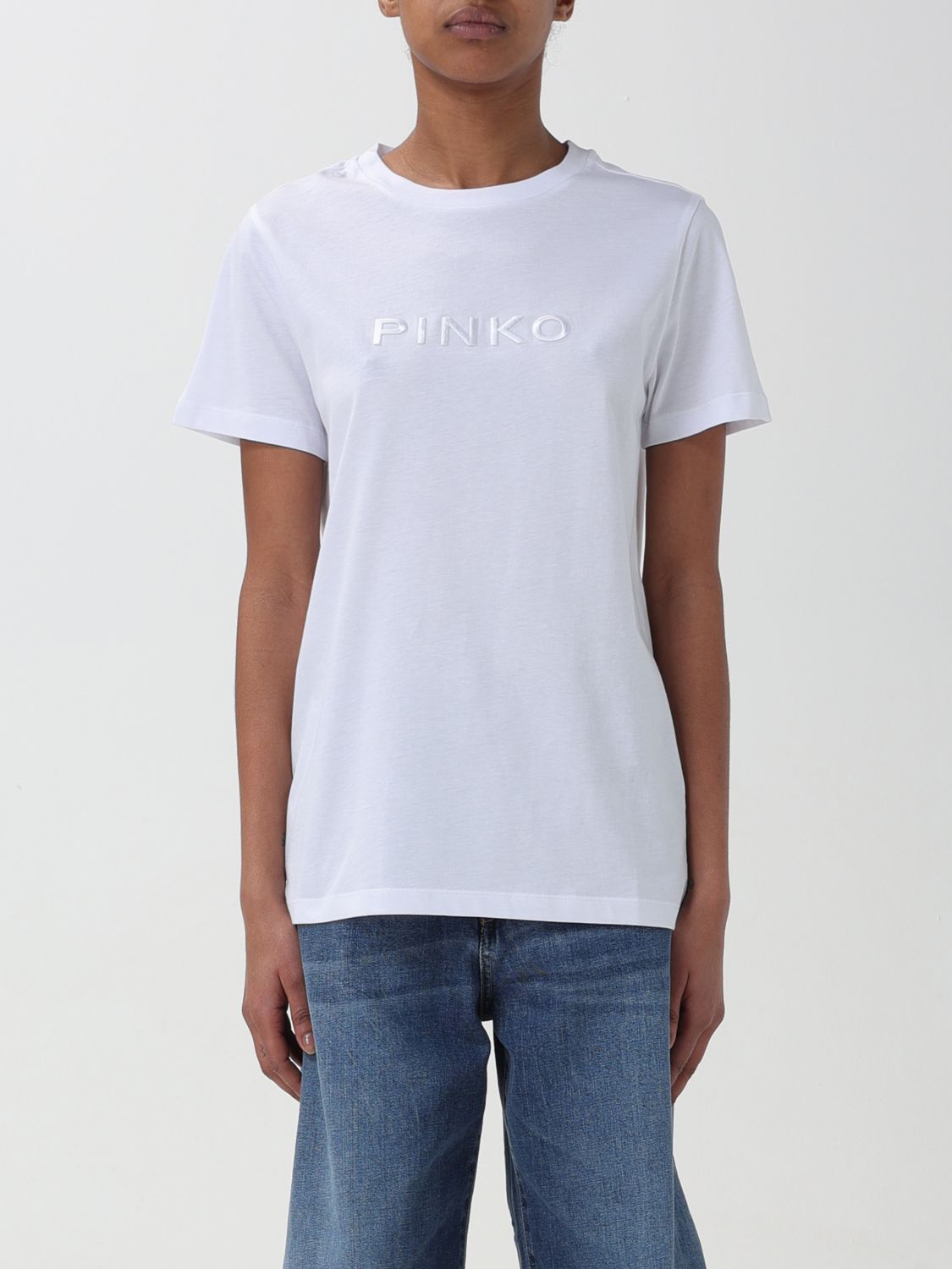 Shop Pinko T-shirt  Woman Color White