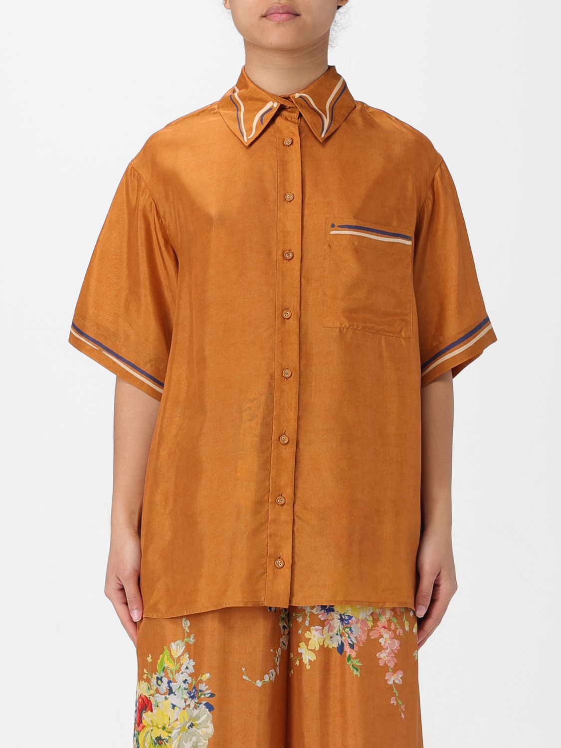 Shop Zimmermann Shirt  Woman Color Brown