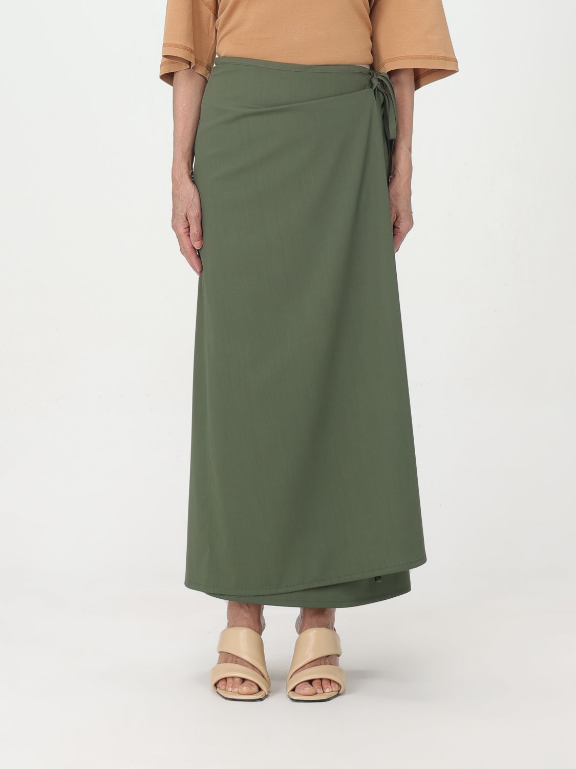 Shop Lemaire Skirt  Woman Color Bottle Green