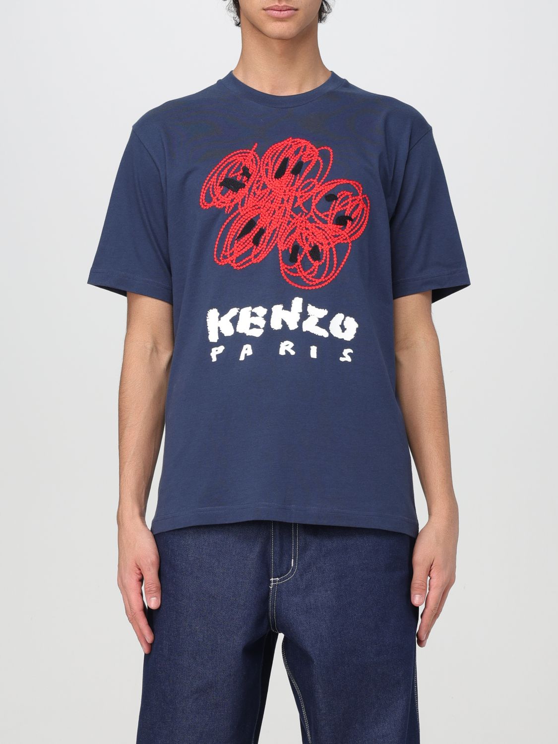 T恤 KENZO 男士 颜色 蓝色