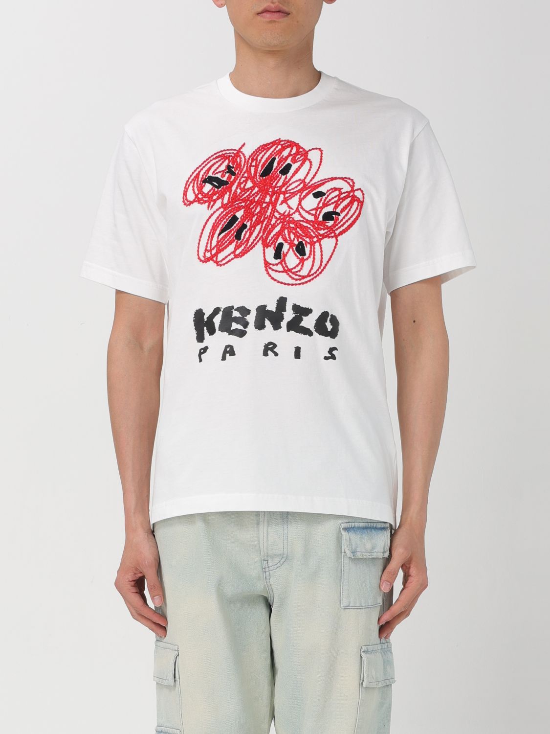 Shop Kenzo T-shirt  Men Color Beige