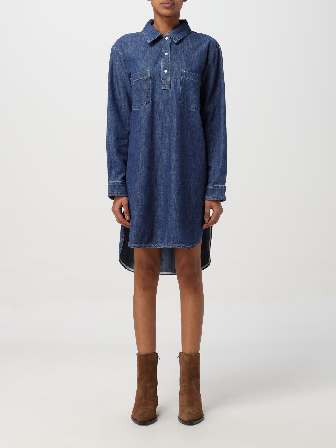 Shop Apc Dress A.p.c. Woman Color Denim