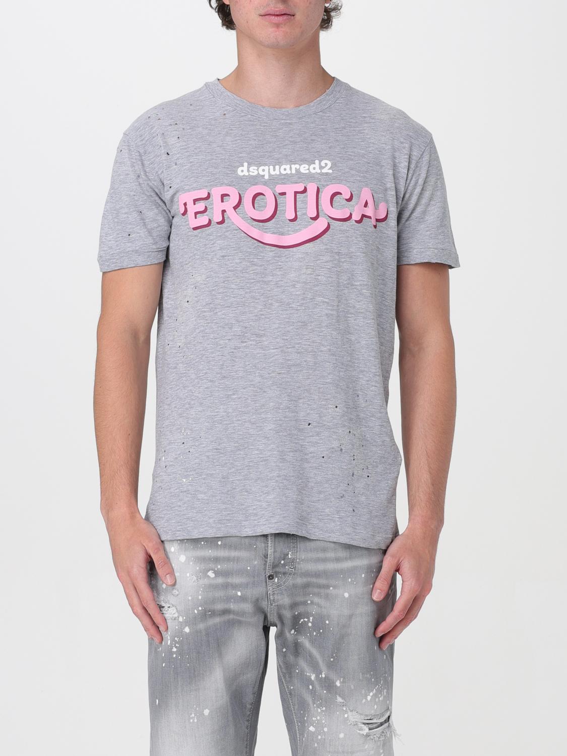 Dsquared2 T-shirt Men Color Grey In Grey