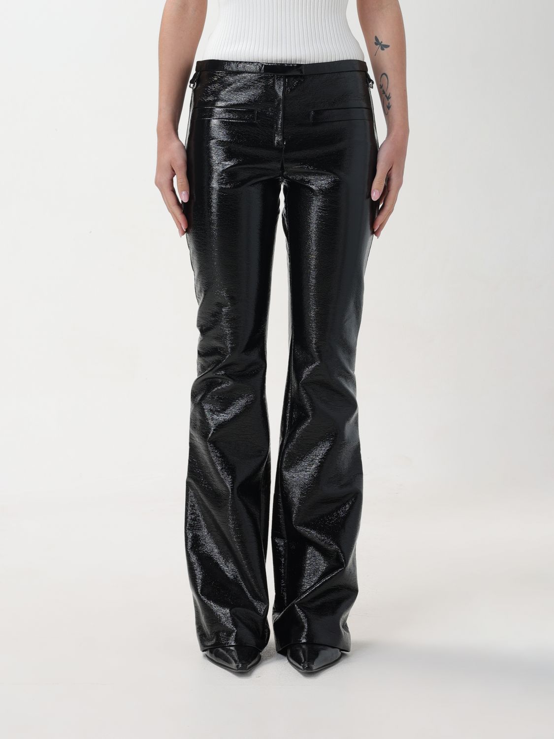 Shop Courrèges Pants  Woman Color Black