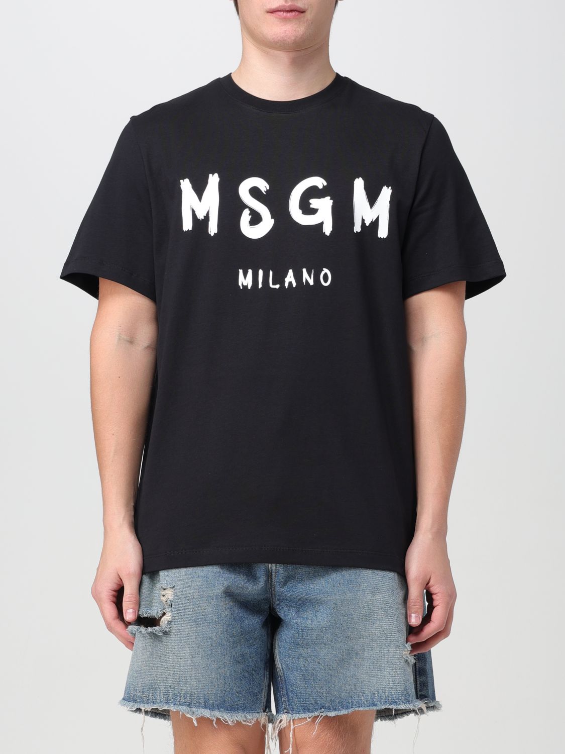 Msgm T-shirt Men Color Black In Black