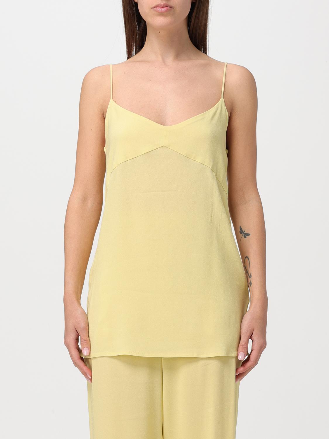 Fabiana Filippi Spaghetti-straps Crepe Top In Lime