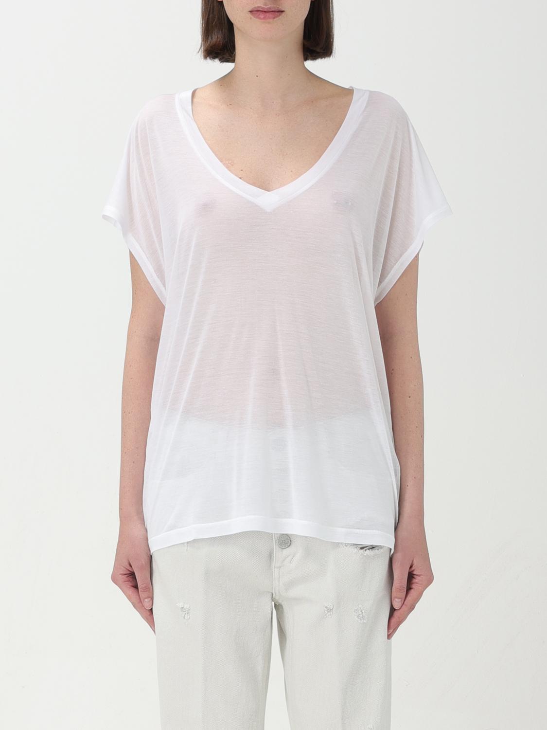 Shop Dondup T-shirt  Woman Color White