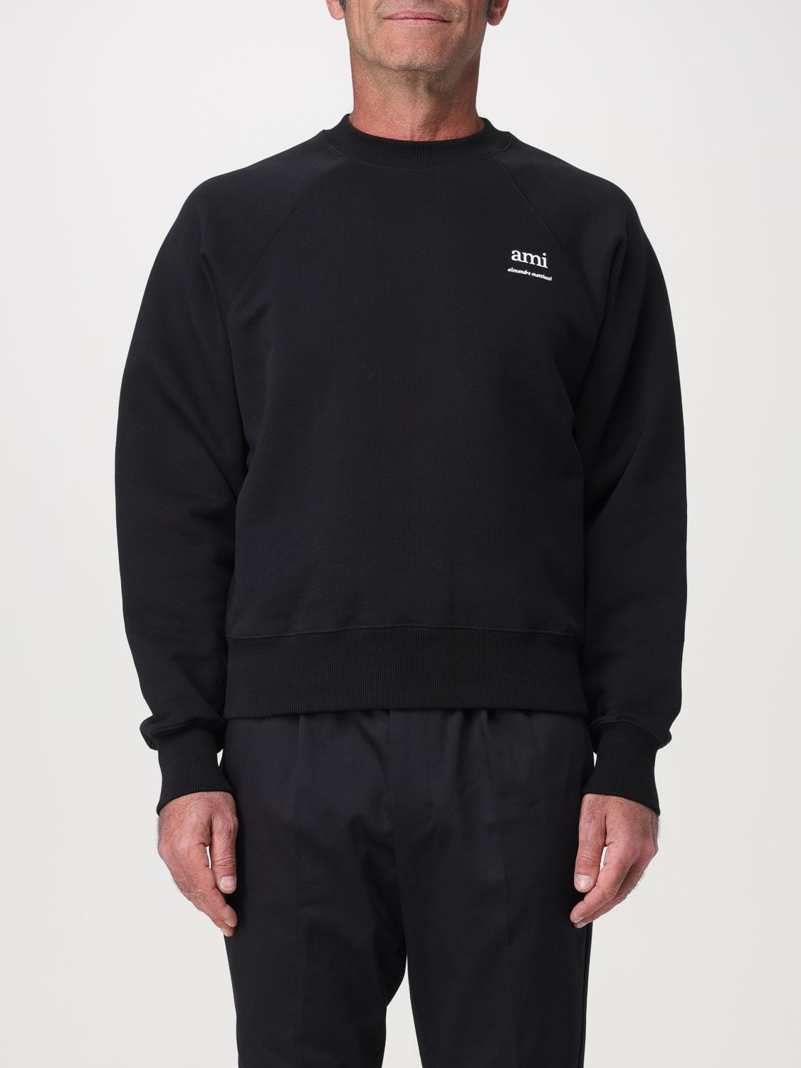 Shop Ami Alexandre Mattiussi Sweater Ami Paris Men Color Black