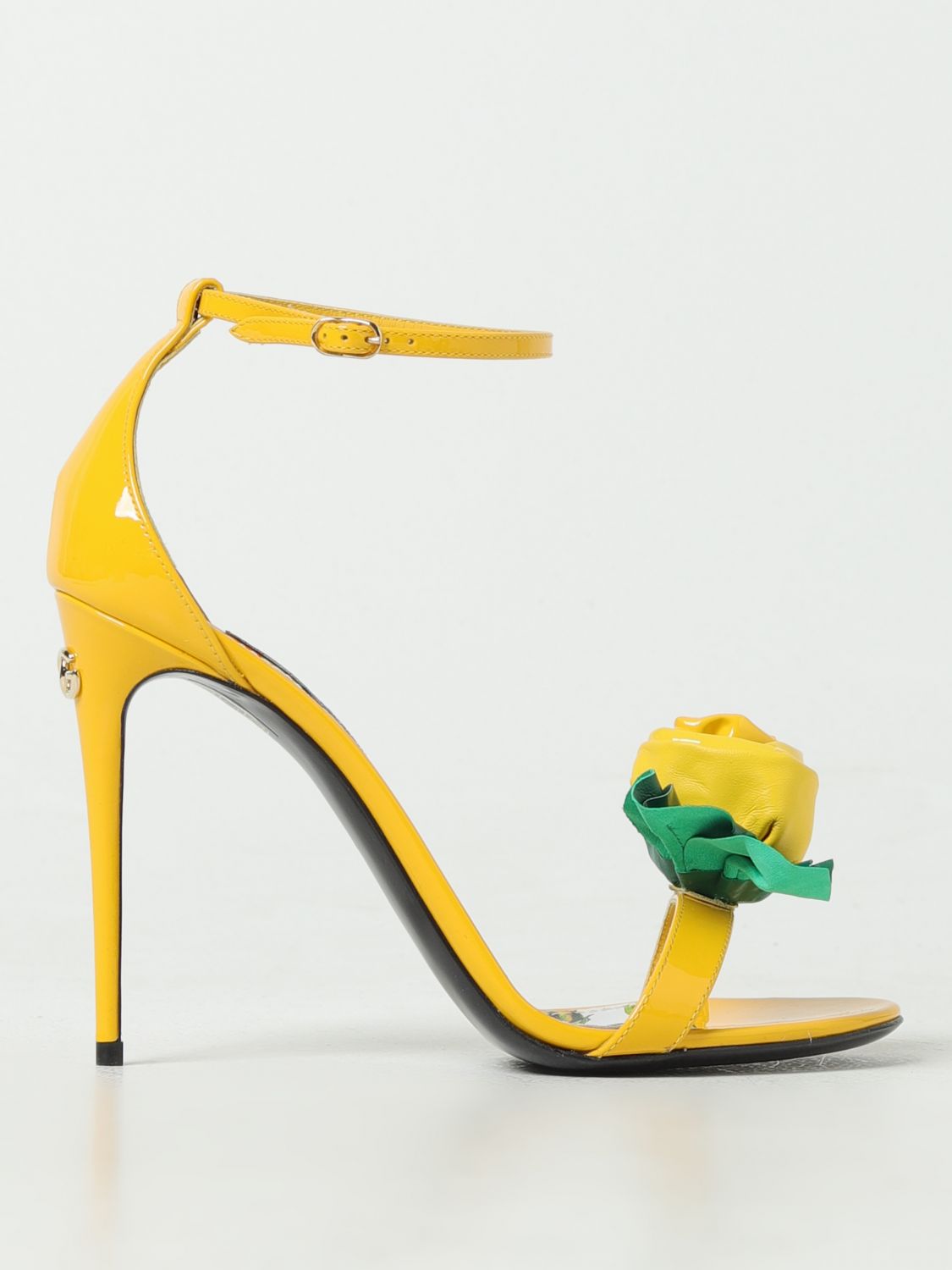 Shop Dolce & Gabbana Heeled Sandals  Woman Color Yellow