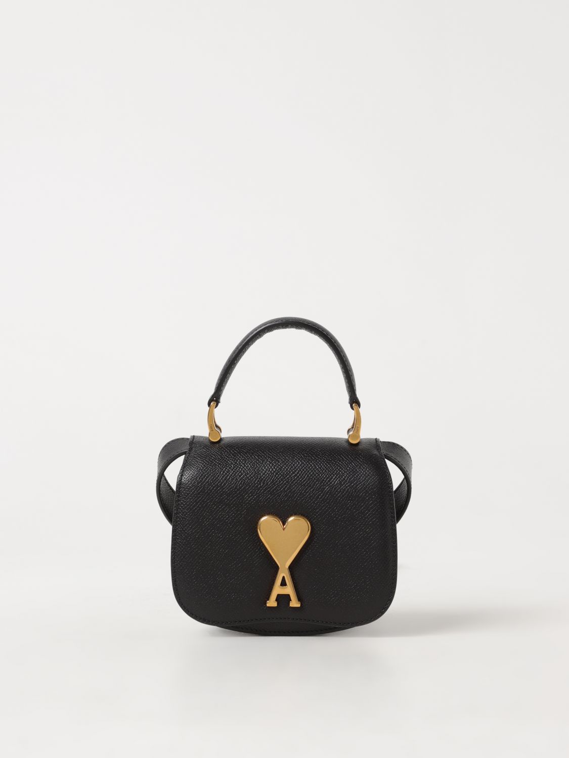 Shop Ami Alexandre Mattiussi Mini Bag Ami Paris Woman Color Black